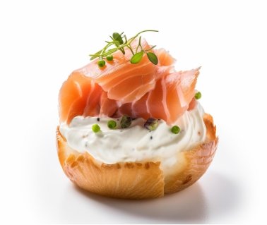 Lašmaizīte ar citrusu -zaļumu krēmu